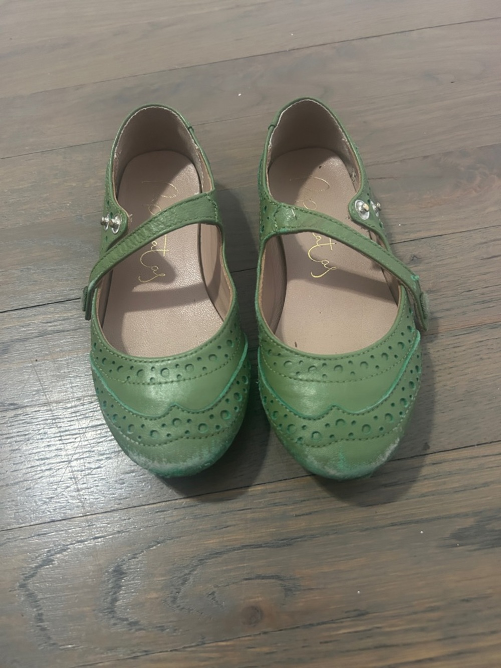 Girls papanatas Green Mary Jane Shoes 29